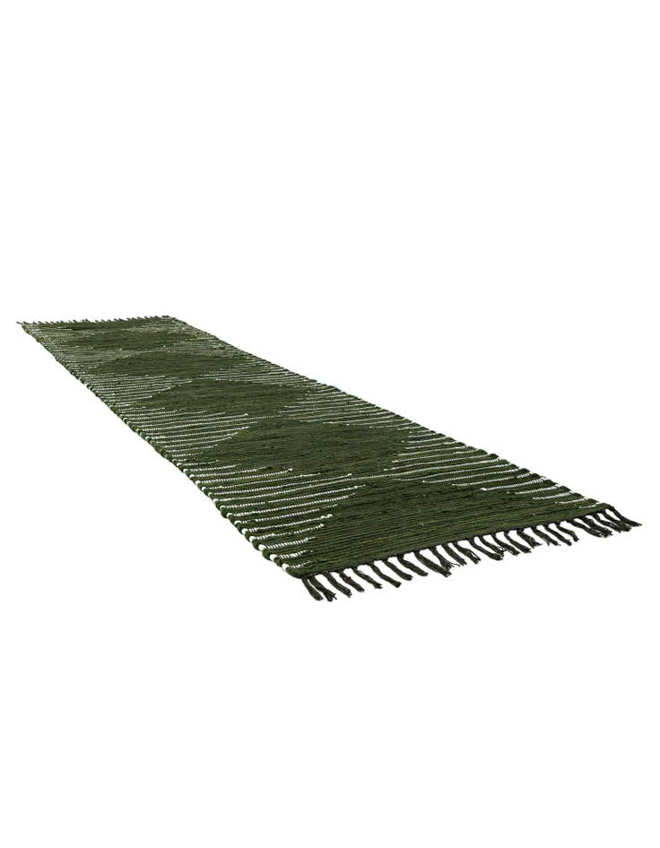 Detail image of 2' 8 x 9' Hand Woven Chindi Cotton Runner Rug