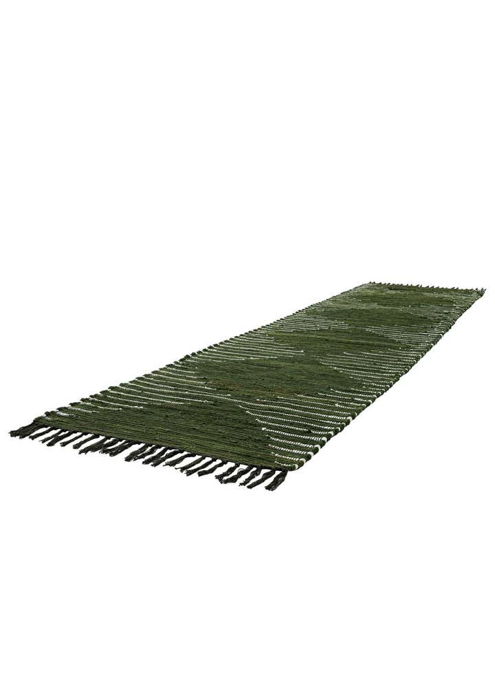 2' 8 x 9' Hand Woven Chindi Cotton Runner Rug