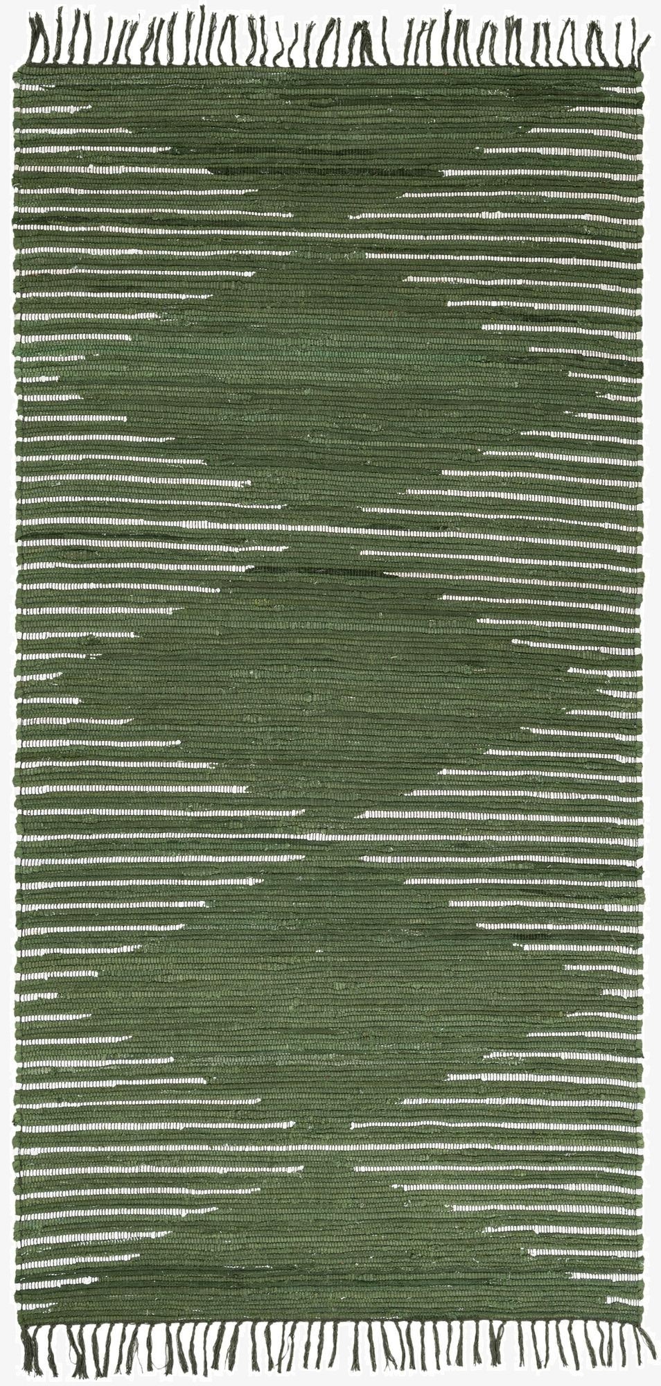 4' x 8' 1 Hand Braided Chindi Cotton Runner Rug