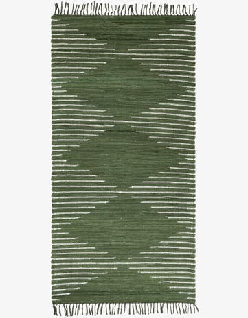 4' x 8' 1 Hand Braided Chindi Cotton Runner Rug