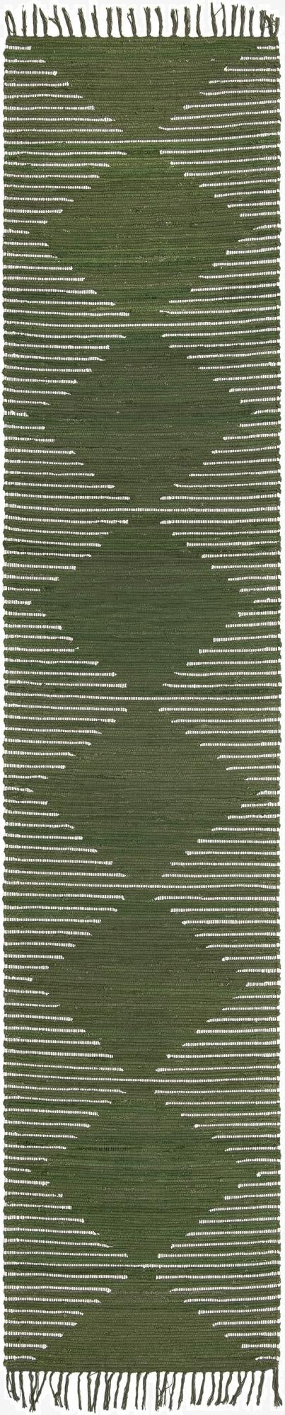 90cm x 490cm  Hand Woven Chindi Cotton Runner Rug