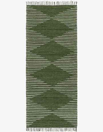 4' 1 x 9' 8 Hand Woven Chindi Cotton Runner Rug