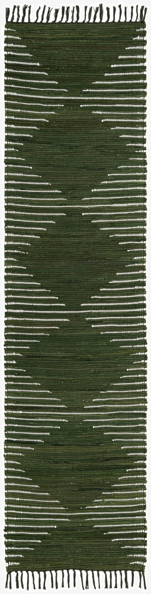 Primary image 2' 8 x 9'  Hand Woven Chindi Cotton Runner Rug