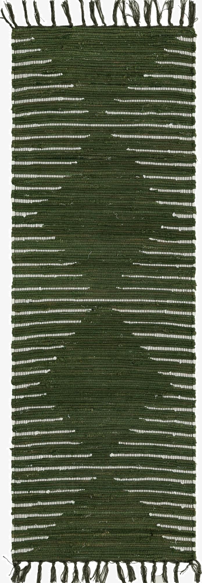 2' 2 x 6' 1  Hand Woven Chindi Cotton Runner Rug