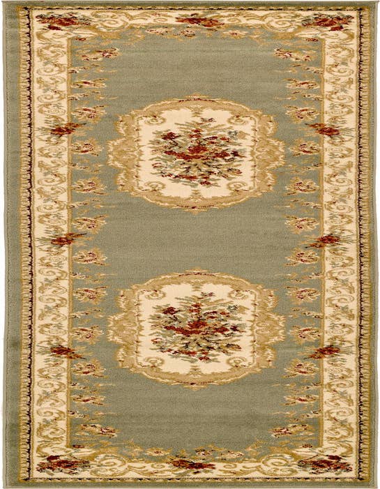 Detail image of 2' 7 x 10' Classic Aubusson Runner Rug