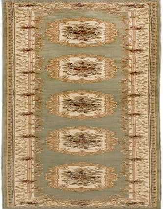 Detail image of 3' x 19' 8 Classic Aubusson Runner Rug