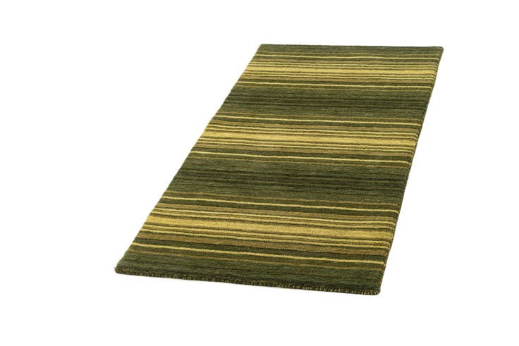 Detail image of 2' 4 x 4' 8 Hand Knotted Gabbeh Wool Runner Rug