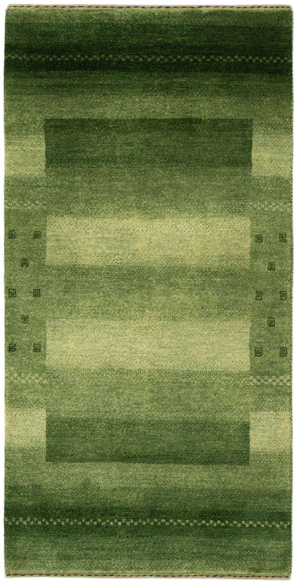2' 4 x 4' 7 Hand Knotted Gabbeh Wool Runner Rug