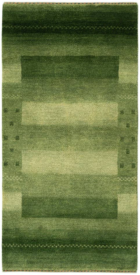 Detail image of 2' 4 x 4' 7 Hand Knotted Gabbeh Wool Runner Rug