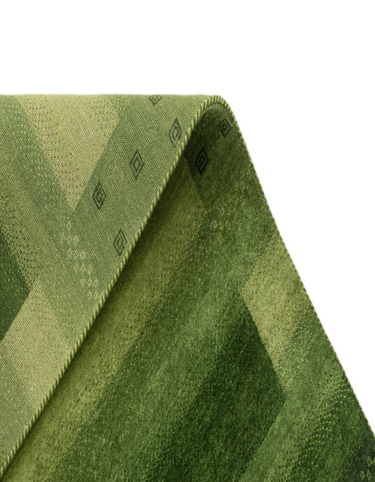 Detail image of 2' 4 x 4' 7 Hand Knotted Gabbeh Wool Runner Rug