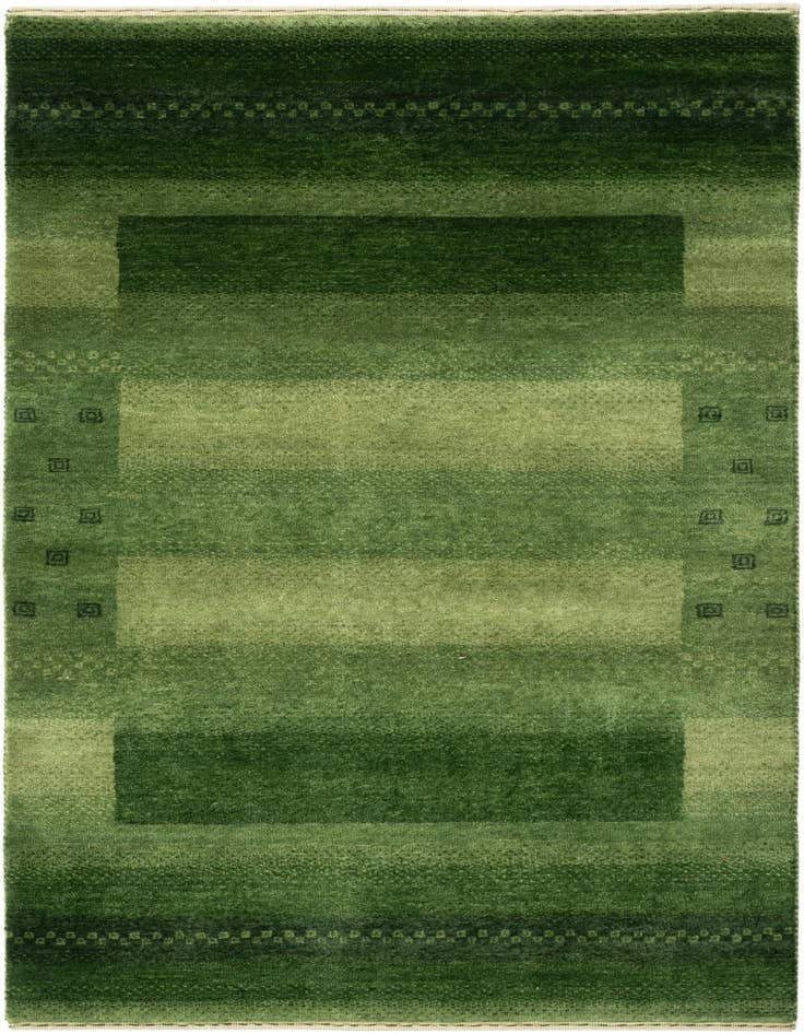 Detail image of 2' 4 x 4' 7 Hand Knotted Gabbeh Wool Runner Rug