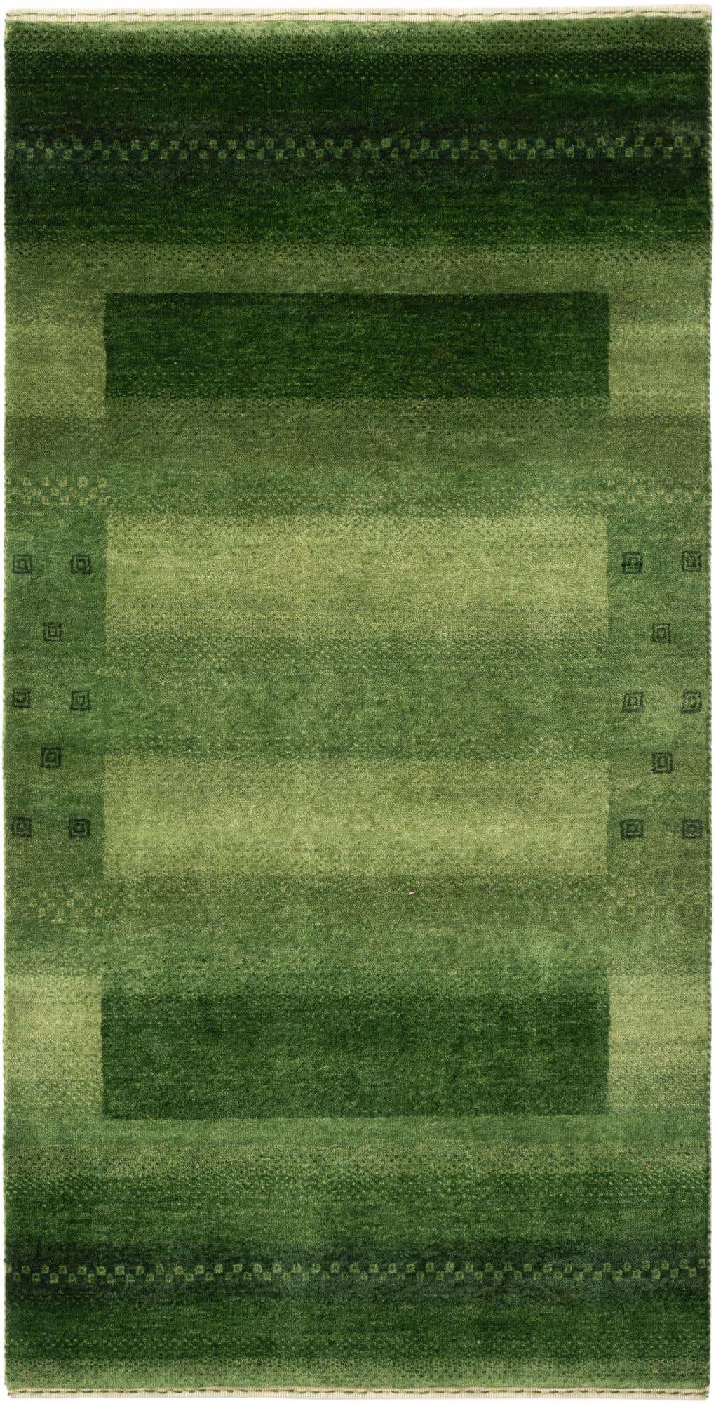 2' 4 x 4' 7 Hand Knotted Gabbeh Wool Runner Rug