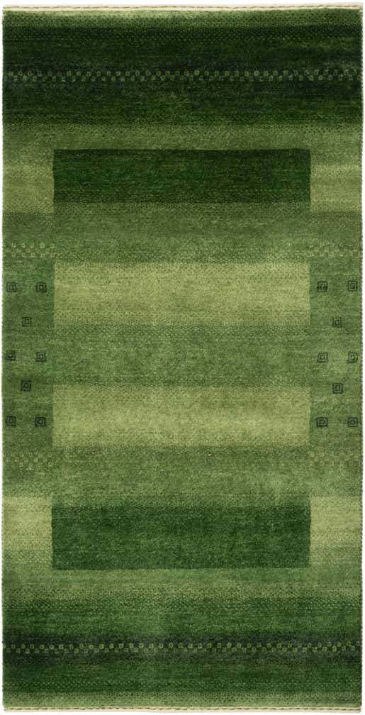 2' 4 x 4' 7 Hand Knotted Gabbeh Wool Runner Rug