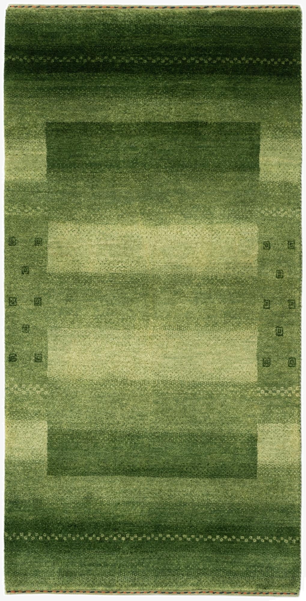 2' 4 x 4' 7  Hand Knotted Gabbeh Wool Runner Rug