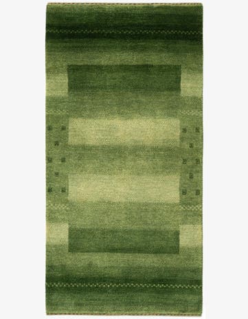 2' 4 x 4' 7 Hand Knotted Gabbeh Wool Runner Rug