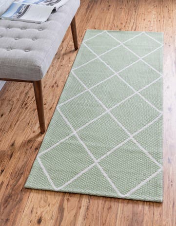 Green Georgia Runner Rug