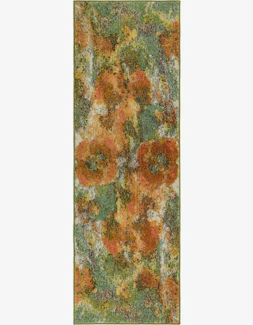 Green Washable Haerfest Runner Rug