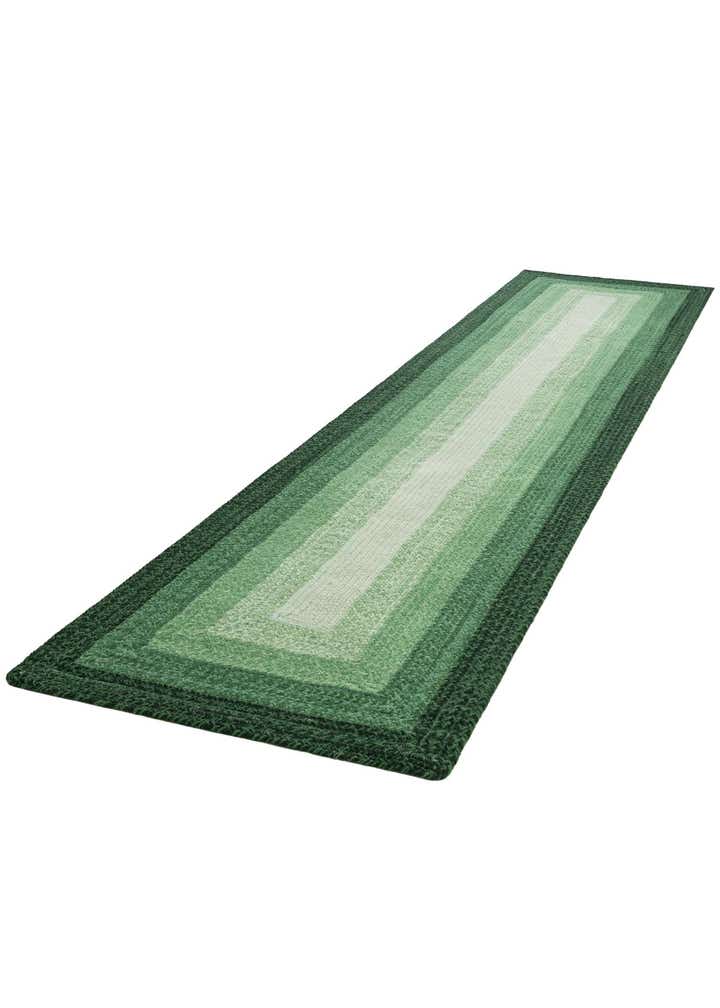 2' 7 x 12' Hand Braided Wool Runner Rug