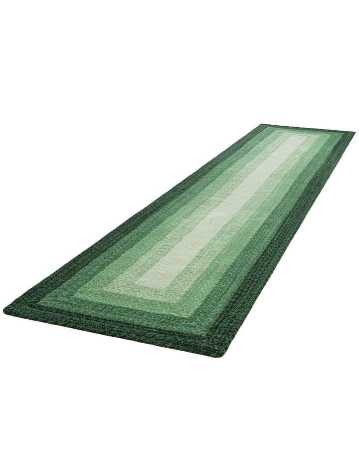 2' 7 x 12' Hand Braided Wool Runner Rug