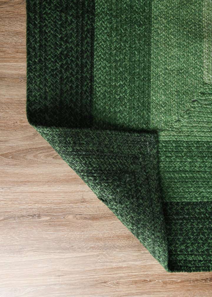 2' 7 x 8' Handmade Hand Braided Wool Runner Rug