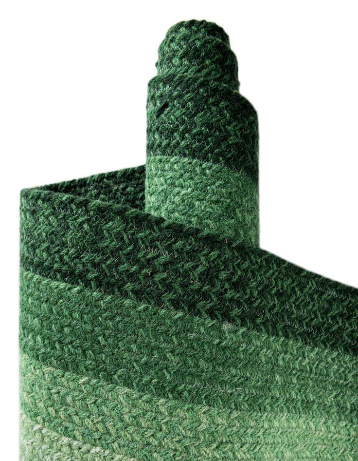 Detail image of 2' x 6' 1  Hand Hand Braided Wool Runner Rug