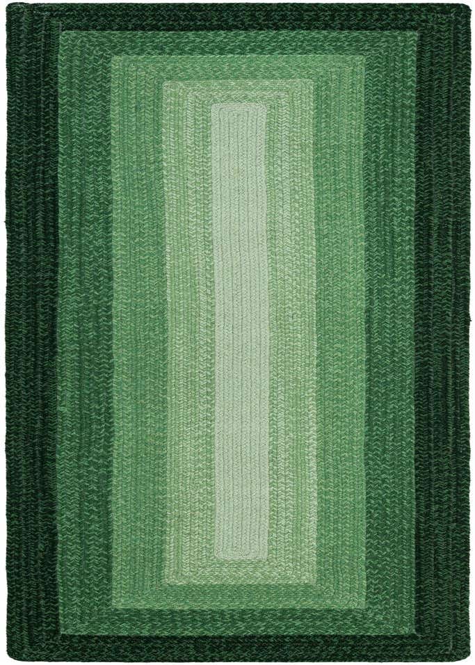 2' 7 x 8' Handmade Hand Braided Wool Runner Rug