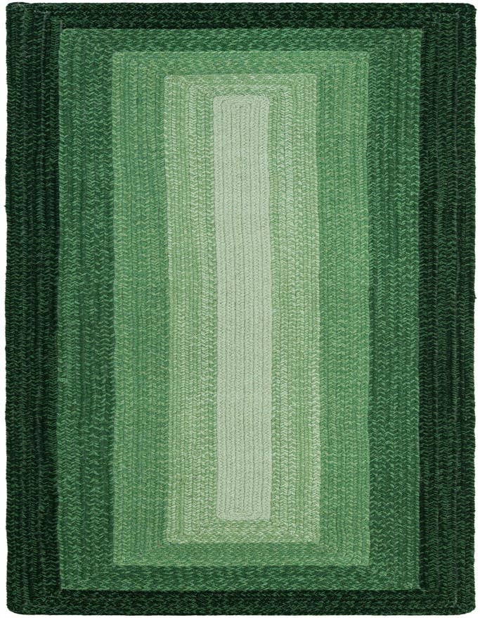 Detail image of 2' 7 x 8' Handmade Hand Braided Wool Runner Rug