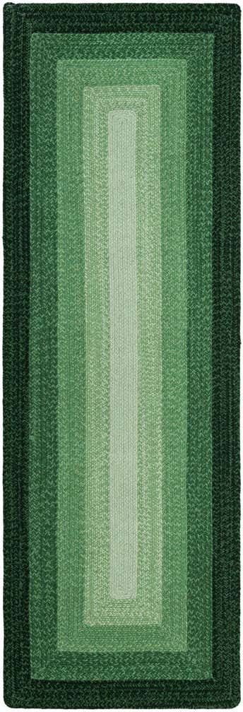 2' 7 x 8' Handmade Hand Braided Wool Runner Rug