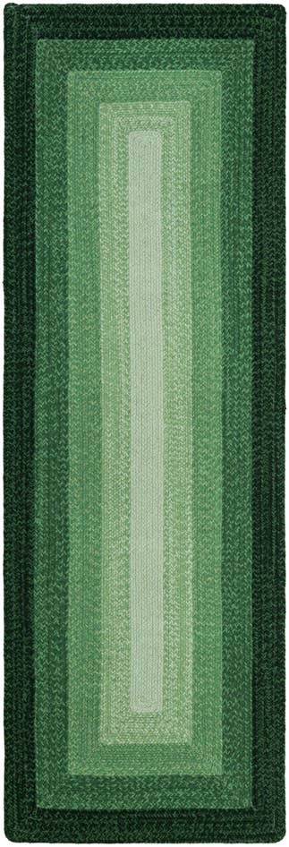 Detail image of 2' 7 x 8' Handmade Hand Braided Wool Runner Rug