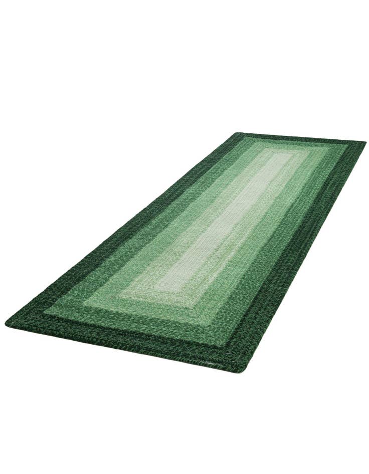 Detail image of 2' 7 x 8'  Hand Hand Braided Wool Runner Rug