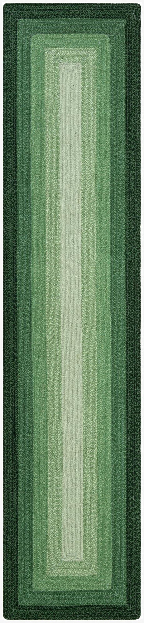 2' 7 x 12' Hand Braided Wool Runner Rug