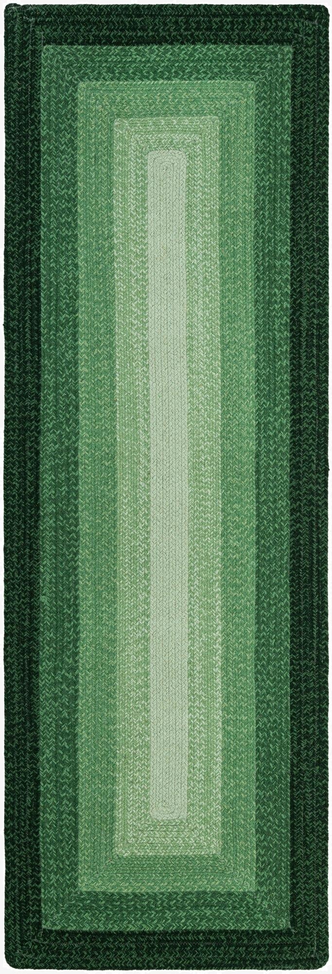2' 7 x 8'  Hand Hand Braided Wool Runner Rug