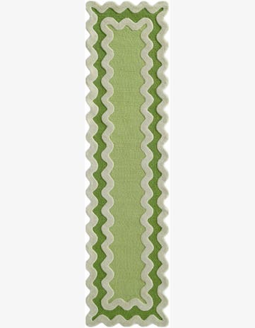 Green Happy Rugs Wool Runner
