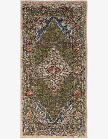Green Isabella Runner Rug