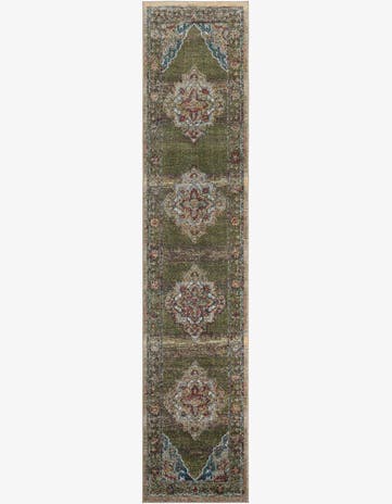 Green Isabella Runner Rug