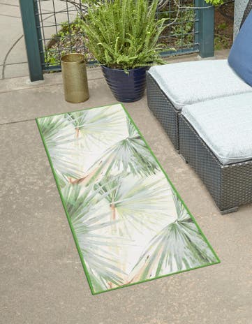 2' x 5' 1 Easy-Clean Jill Zarin Caribbean Indoor / Outdoor Runner Rug
