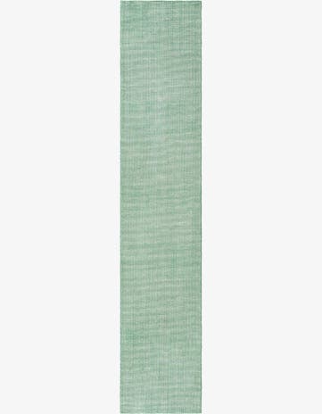 Green Hand Woven Jill Zarin English Manor Farmhouse Wool Runner Rug