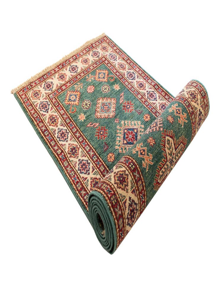 Detail image of 2' 6 x 9' 9 Kazak Wool Runner Rug