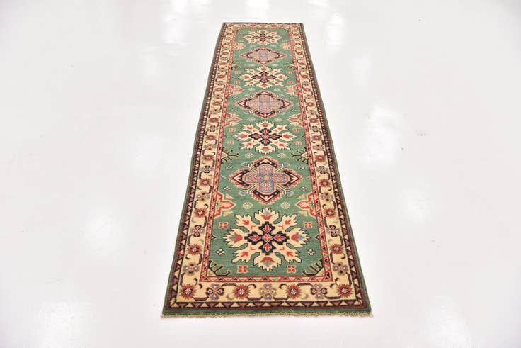 Detail image of 2' 9 x 10' Hand Knotted Kazak Oriental Runner Rug