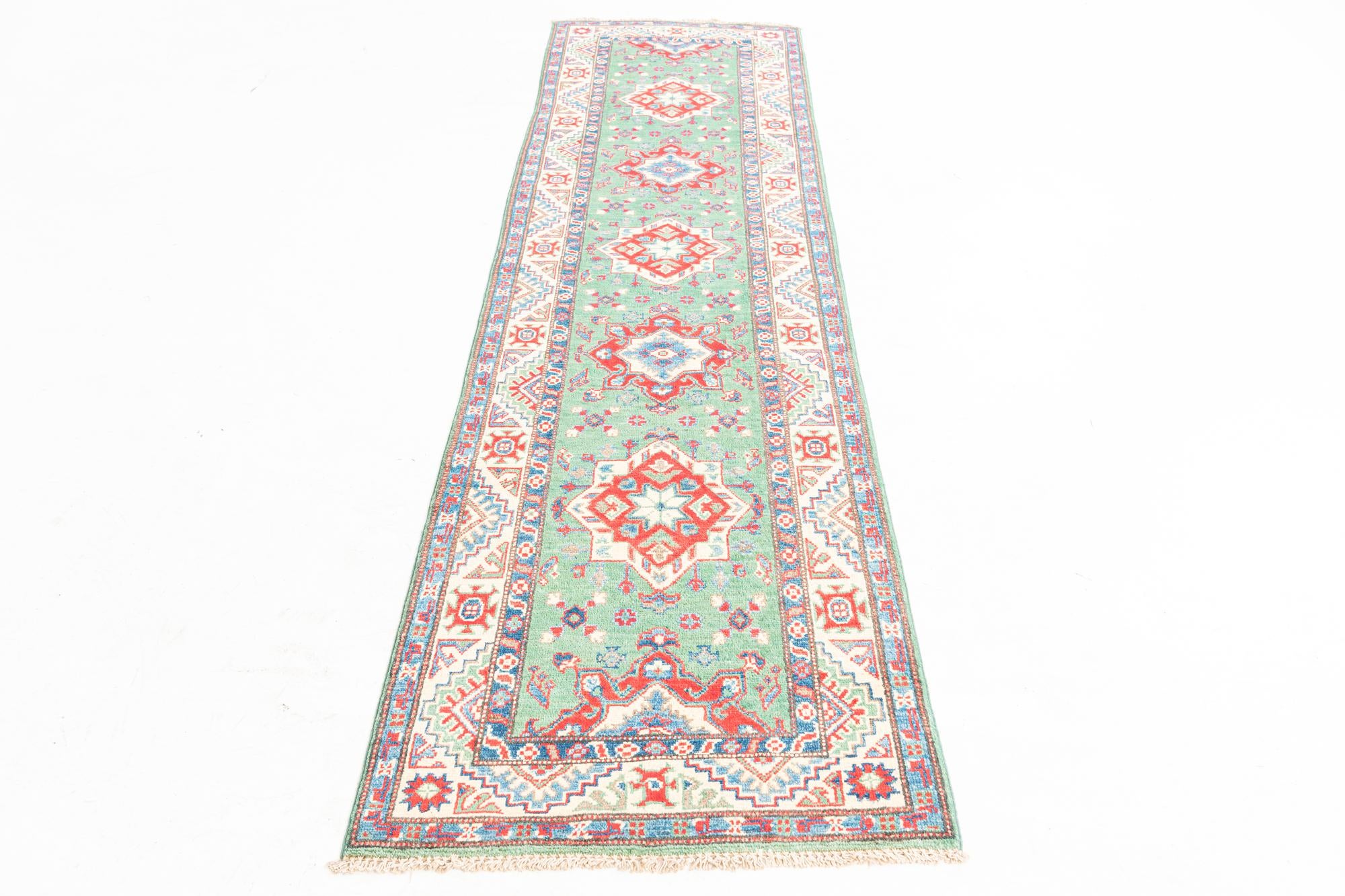 2' 8 x 9' 8 Hand Knotted Kazak Runner Rug