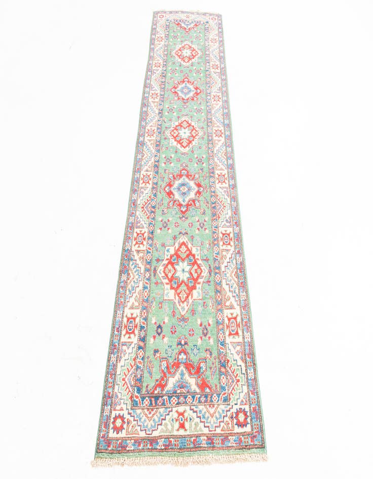 Detail image of 2' 8 x 9' 8  Hand Knotted Kazak Runner Rug