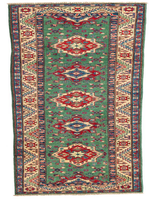 Detail image of 2' 8 x 9' 8 Hand Knotted Kazak Runner Rug