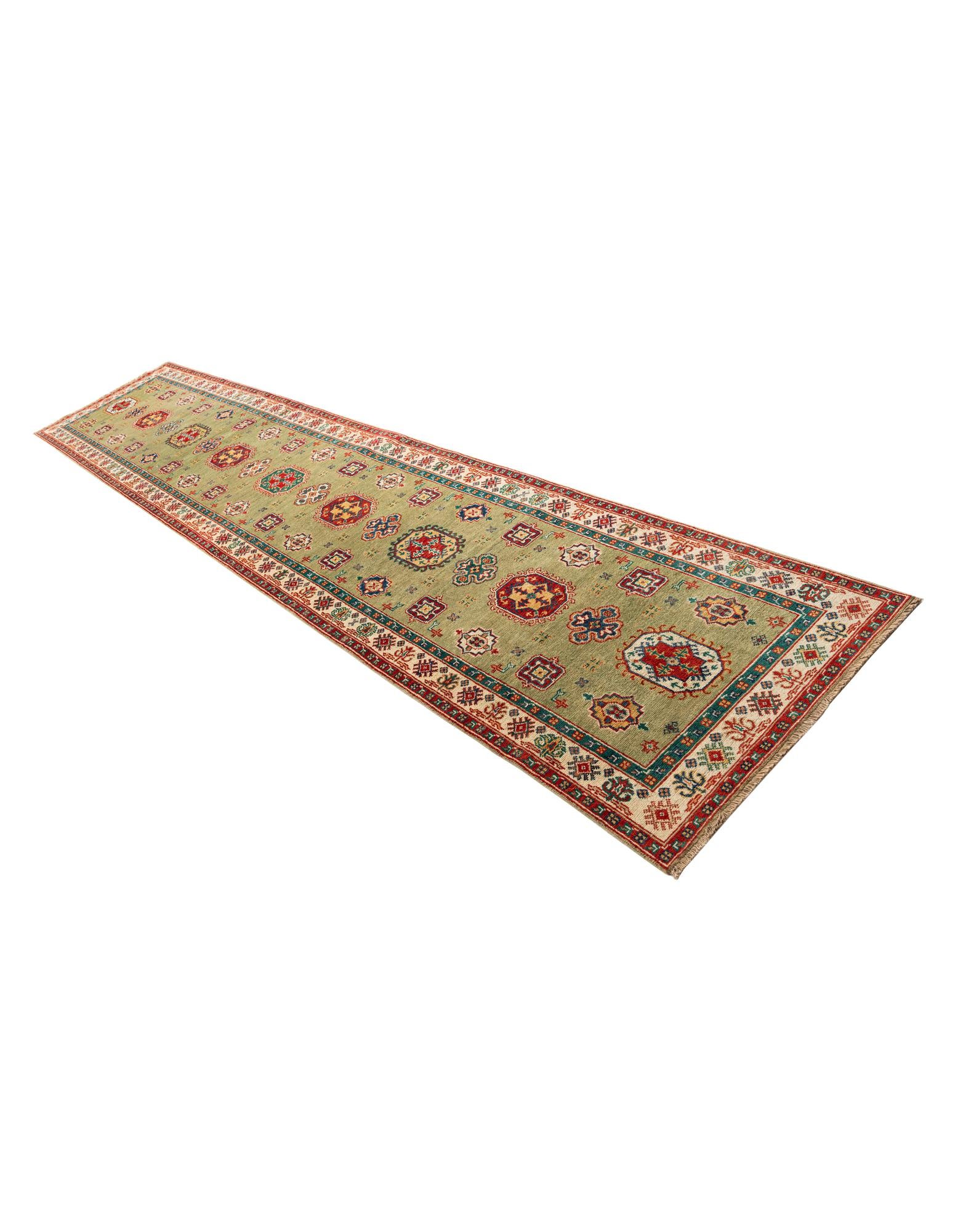 3' 1 x 15' 1 Hand Knotted Kazak Runner Rug