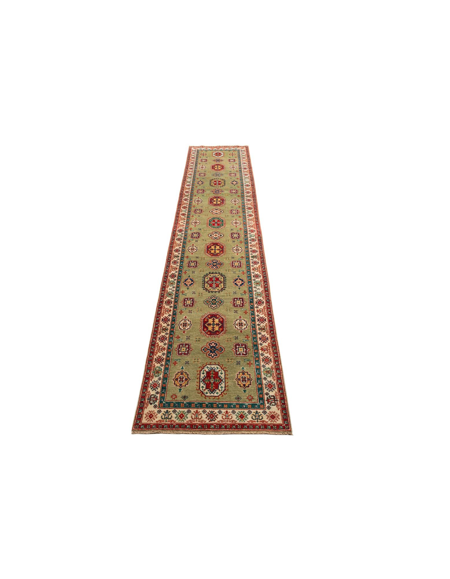 3' 1 x 15' 1 Hand Knotted Kazak Runner Rug