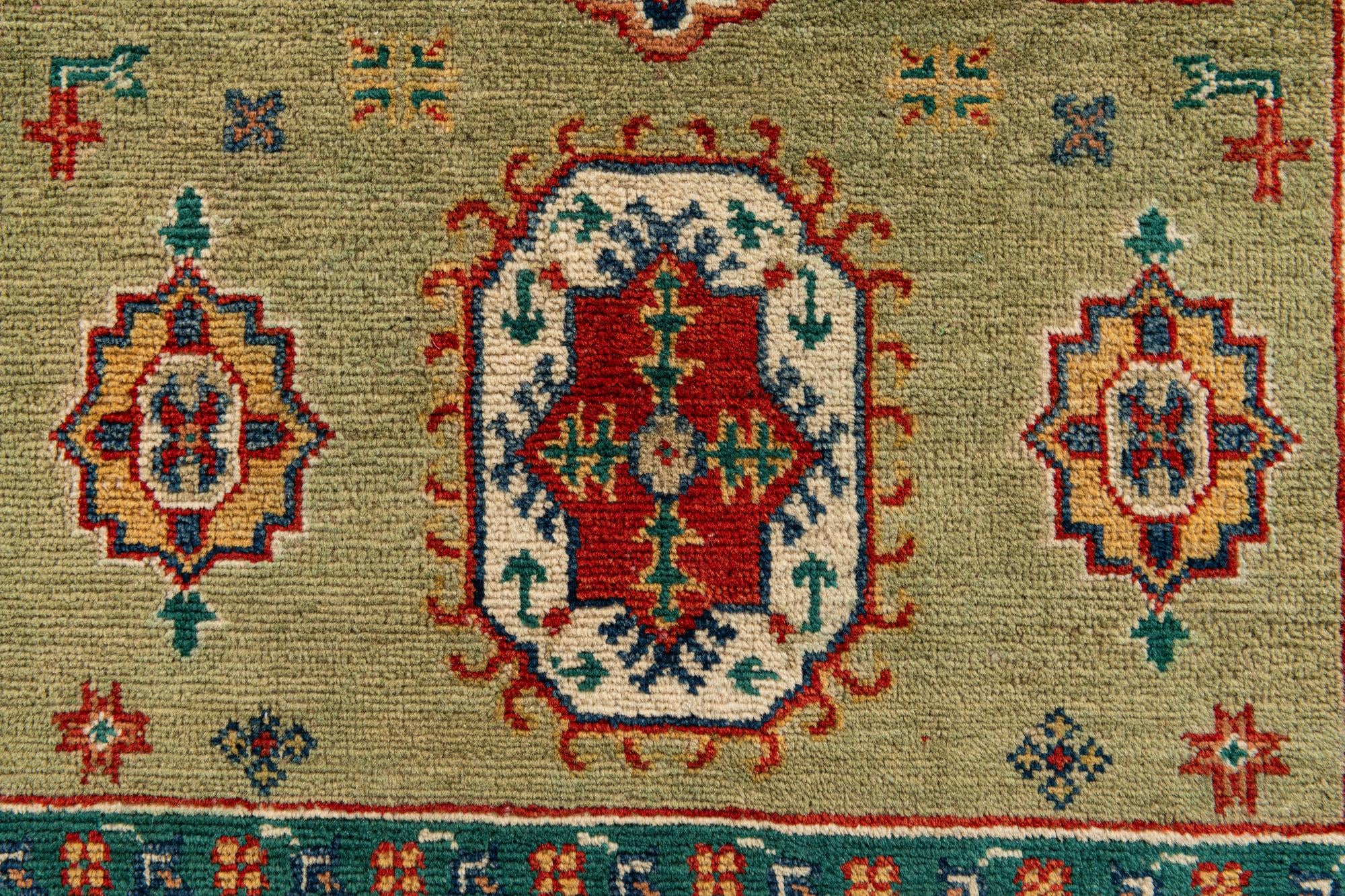 3' 1 x 15' 1 Hand Knotted Kazak Runner Rug