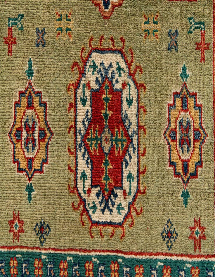 Detail image of 3' 1 x 15' 1  Hand Knotted Kazak Runner Rug