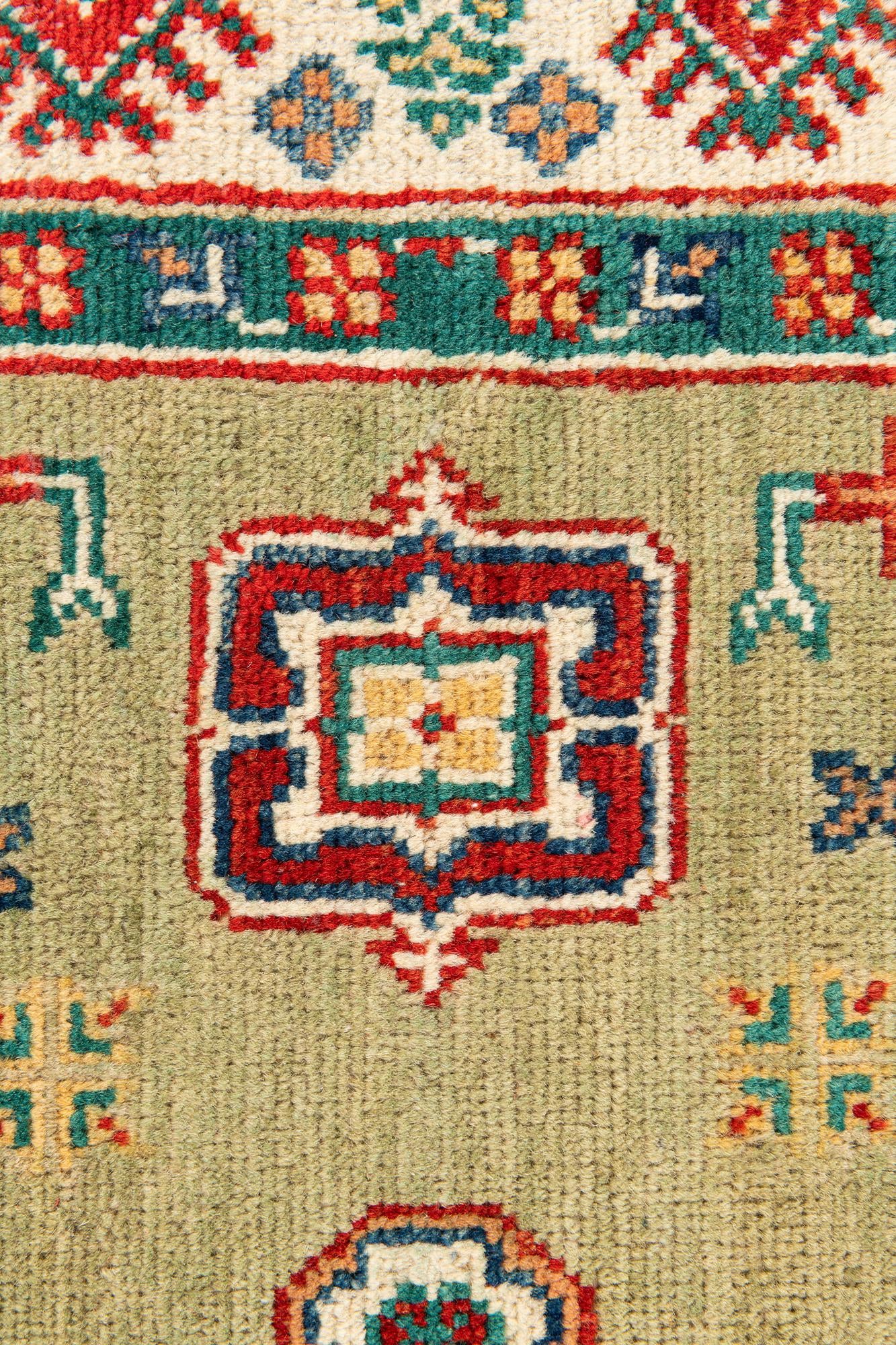 3' 1 x 15' 1 Hand Knotted Kazak Runner Rug
