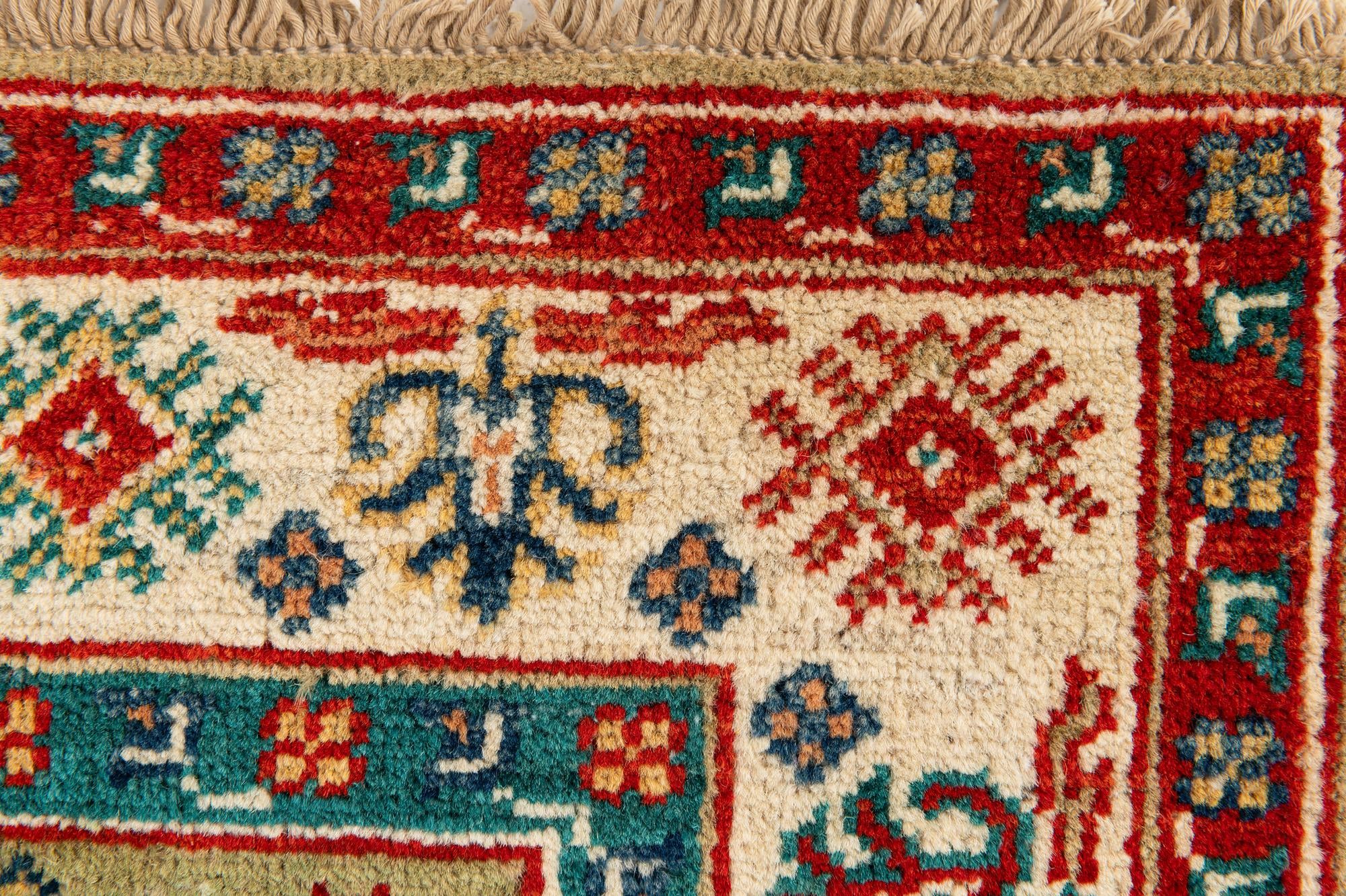 3' 1 x 15' 1 Hand Knotted Kazak Runner Rug