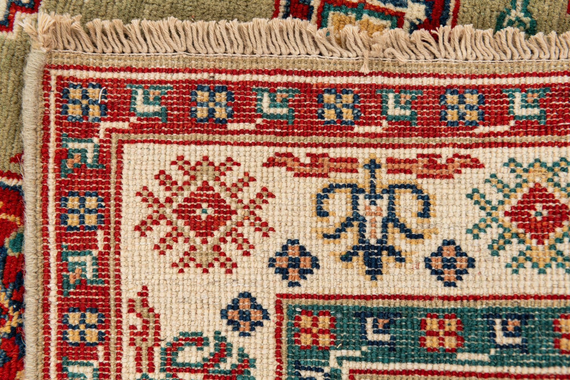 3' 1 x 15' 1 Hand Knotted Kazak Runner Rug