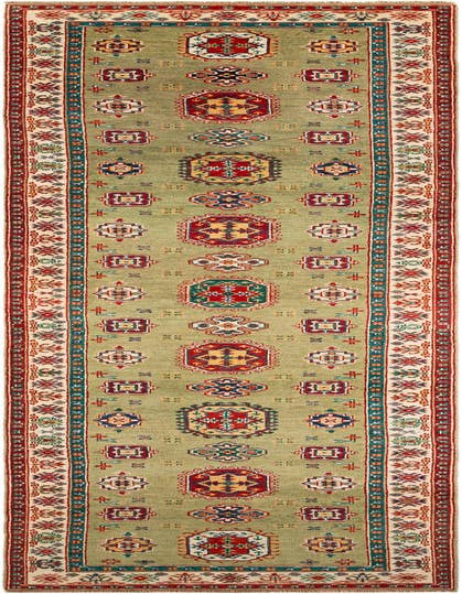 Detail image of 3' 1 x 15' 1 Hand Knotted Kazak Runner Rug